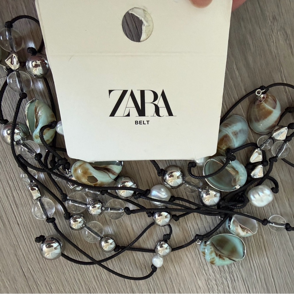Zara multi position beaded shell necklace 32 US - Picture 5 of 6